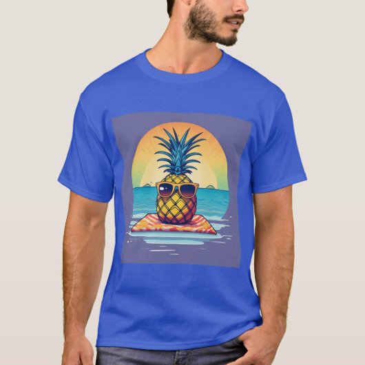 "Pineapple Paradise: Veel plezier tropisch design" T-shirt (Voorkant)