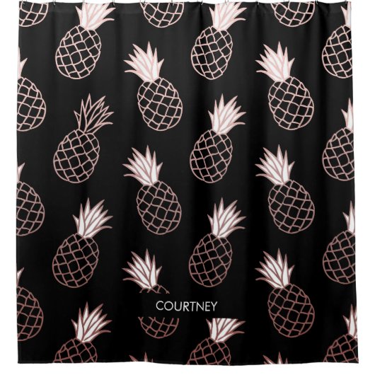 Pineapple Pattern Douchegordijn (Voorkant)