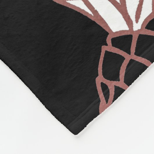 Pineapple Pattern Fleece Deken (Hoek)