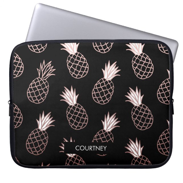 Pineapple Pattern Laptop Sleeve (Voorkant)