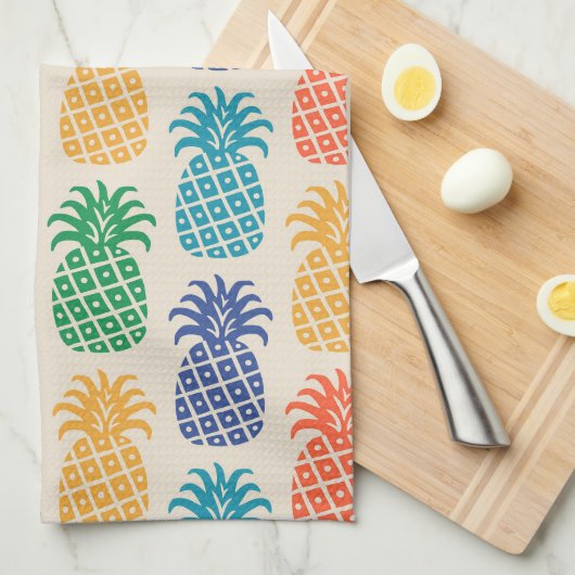 Pineapple Pattern Theedoek (Quarter Fold)