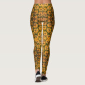 Pineapple Peel Textuur Goud Patroon Foto Leggings (Achterkant)
