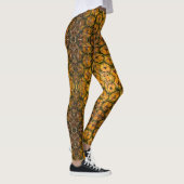 Pineapple Peel Textuur Goud Patroon Foto Leggings (Rechts)