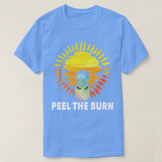 Pineapple Peel The Burn Sunbathing Vegetarians T-shirt (Design voorkant)