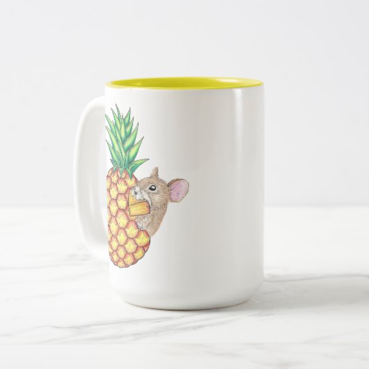 Pineapple Pika-Mok Tweekleurige Koffiemok (Voorkant links)