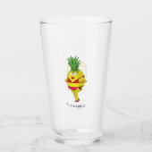 Pineapple Pin-up Girl Funny Fruit Glas (Voorkant)