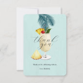 Pineapple Pina Colada Cocktail Party Bedankkaart (Voorkant)