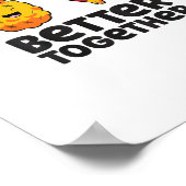 Pineapple Pizza Better Together Modern Graphic Des Poster (Hoek)