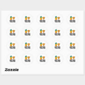 Pineapple Pizza Better Together Modern Graphic Des Ronde Sticker (Vel)