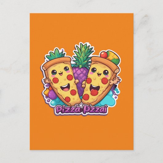 Pineapple Pizza Briefkaart (Voorkant)