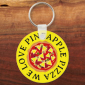 Pineapple Pizza liefhebber sleutelhanger cadeau (Voorkant)