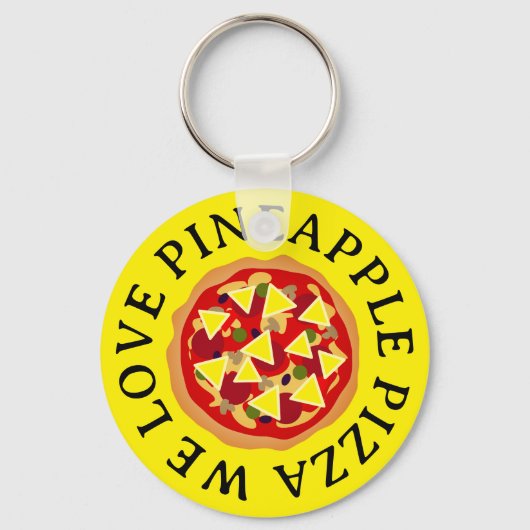 Pineapple Pizza liefhebber sleutelhanger cadeau (Achterkant)