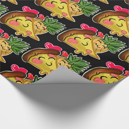 Pineapple Pizza Love Cadeaupapier (Hoek)