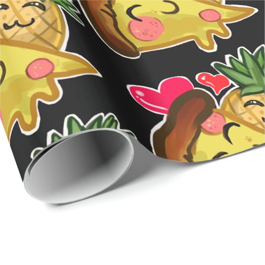 Pineapple Pizza Love Cadeaupapier (Rol Hoek)