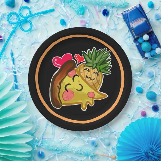 Pineapple Pizza Love Papieren Bordje (Feest)
