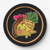 Pineapple Pizza Love Papieren Bordje (Voorkant)
