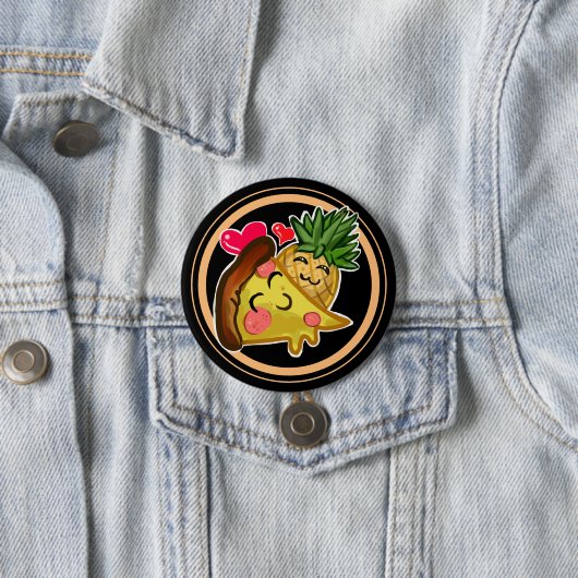 Pineapple Pizza Love Ronde Button 7,6 Cm (In situ)