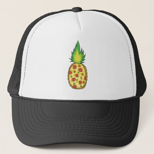 Pineapple Pizza Parody Trucker Pet (Voorkant)