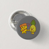 Pineapple Pizza Pin Ronde Button 3,2 Cm (Voorkant /achterkant)