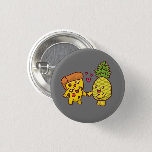 Pineapple Pizza Pin Ronde Button 3,2 Cm (Voorkant /achterkant)