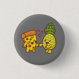 Pineapple Pizza Pin Ronde Button 3,2 Cm