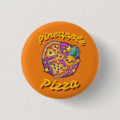 Pineapple Pizza Ronde Button 3,2 Cm (Voorkant)