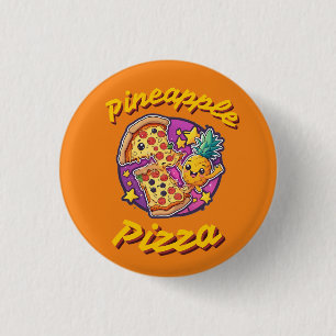 Pineapple Pizza Ronde Button 3,2 Cm
