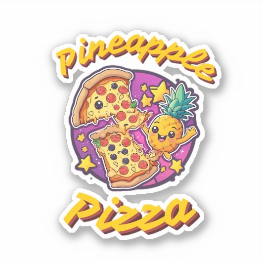 Pineapple Pizza Sticker (Voorkant)