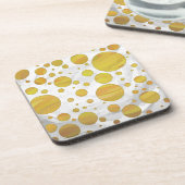 Pineapple Polka Dot Pattern Bier Onderzetter (Linkerzijde)