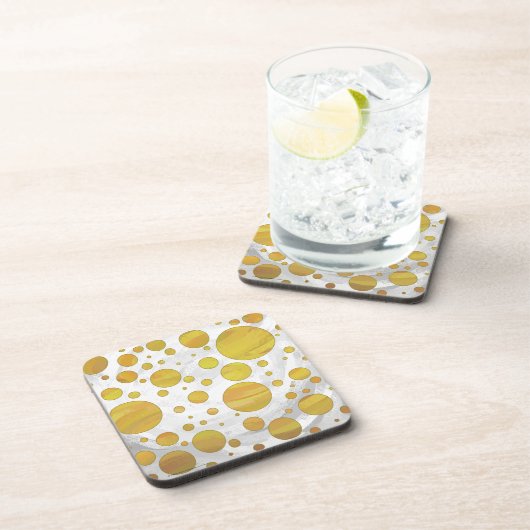 Pineapple Polka Dot Pattern Bier Onderzetter (Rechterzijde)