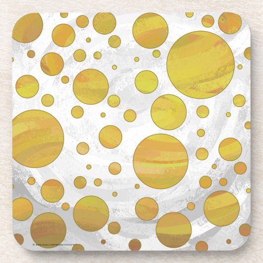 Pineapple Polka Dot Pattern Bier Onderzetter (Voorkant)