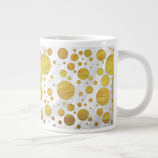 Pineapple Polka Dot Pattern Grote Koffiekop (Rechts)