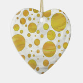 Pineapple Polka Dot Pattern Keramisch Ornament (Rechts)