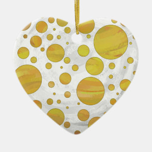 Pineapple Polka Dot Pattern Keramisch Ornament