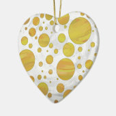 Pineapple Polka Dot Pattern Keramisch Ornament (Links)