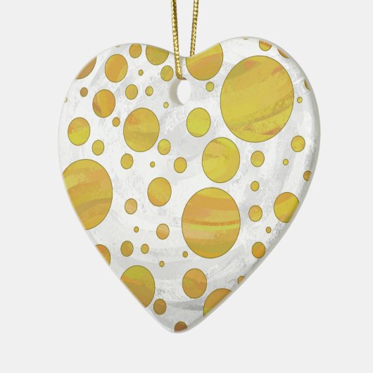 Pineapple Polka Dot Pattern Keramisch Ornament (Links)