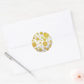 Pineapple Polka Dot Pattern Ronde Sticker (Envelop)