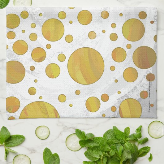 Pineapple Polka Dot Pattern Theedoek (Gevouwen)