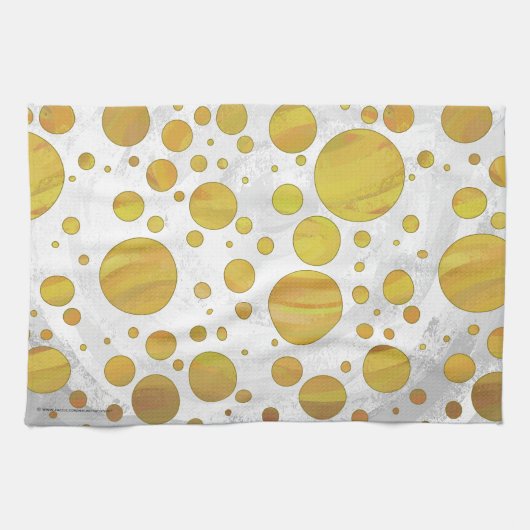 Pineapple Polka Dot Pattern Theedoek (Horizontaal)