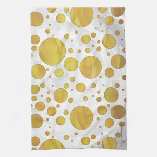 Pineapple Polka Dot Pattern Theedoek (Verticaal)