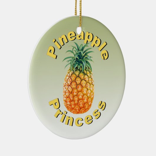 Pineapple Princess Keramisch Ornament (Rechts)