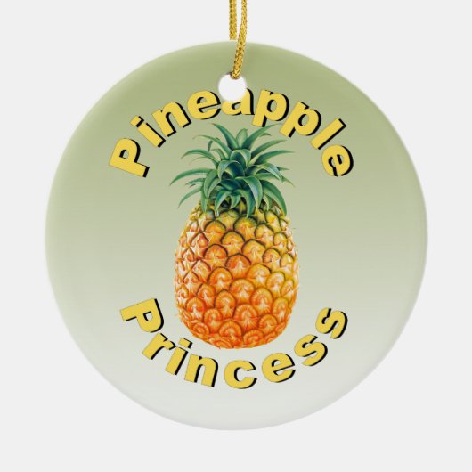 Pineapple Princess Keramisch Ornament (Voorkant)