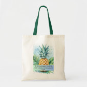 Pineapple Quote Canvas tas – Fris & Inspirerend (Voorkant)