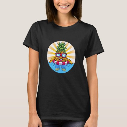 Pineapple Retro Sunglasses Aloha Beaches Hawaii Ha T-shirt (Voorkant)