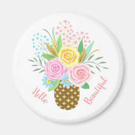 Pineapple Rose Bouquet Hallo Prazimetisch Roze Gee Magneet