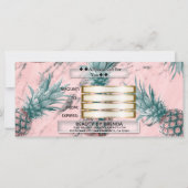 Pineapple Roze Marmer Swirl Chic Cadeaubon (Achterkant)
