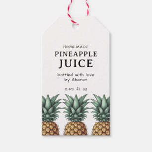 Pineapple Sappen Etiket Cadeaulabel