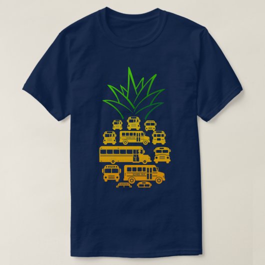 PINEAPPLE SCHOOL BUS DRIVER T-SHIRT (Design voorkant)