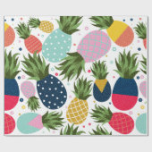 Pineapple seamless pattern illustration, colorful cadeaupapier (Vlak)