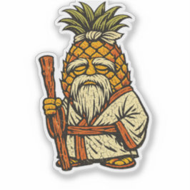 Pineapple Sensei — Grappige Fruit Wijze Meester Vi Sticker